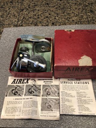 Vintage Airex Mastereel Model 3 With Box,  Papers,  Extra Spool.