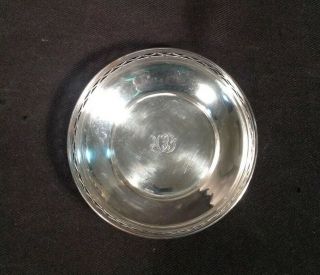 Antique Tiffany & Co Makers Sterling Silver 4 " Reticulated Rim Small Dish Bowl