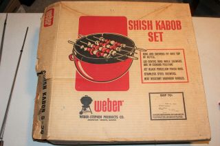 Vintage WEBER GRILL SHISH KABOB SET S - 26 Complete 2