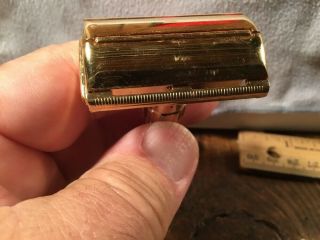 Vintage 1958? Gillette Executive E4 Adjustable Gold Razor In The Box 3