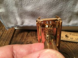 Vintage 1958? Gillette Executive E4 Adjustable Gold Razor In The Box 6