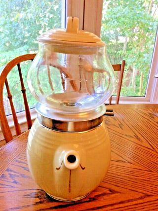 Rare Vintage Tavern Silhouette Coffee Pot & Dripper Five Band by Hall China 3