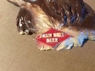 Vintage Grain Belt Beer Chalkware Spaniel Hunting Dog Beer Sign 2