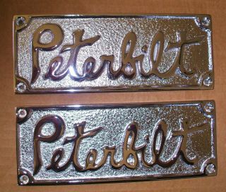 Vintage Peterbilt Nameplates (set Of 2)