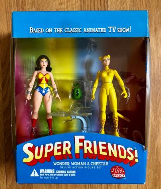 Vintage Dc Direct Friends Wonder Woman & Cheetah Deluxe Action Figure Set