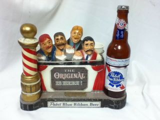 Pabst Blue Ribbon Beer Sign Barbershop Quartet Guys 1959 Vintage Metal Statue 3d