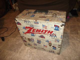 Vintage Zenith Radio Tv Vacuum Tube Caddy Carrying Case With Tubes