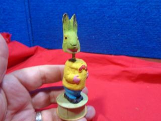 Vintage German Easter Bunny Nodder Candy Container