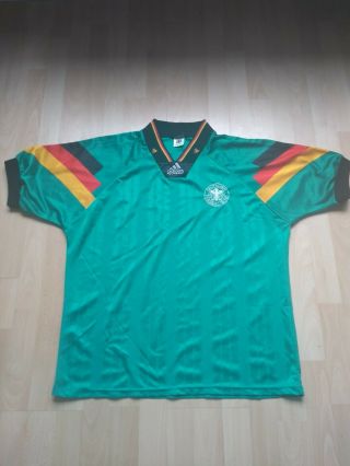 Rare Vintage Germany Football Shirt 1992 - 1994 Away Adidas Size Large
