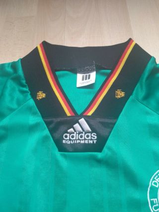 Rare Vintage Germany Football Shirt 1992 - 1994 Away Adidas Size Large 3