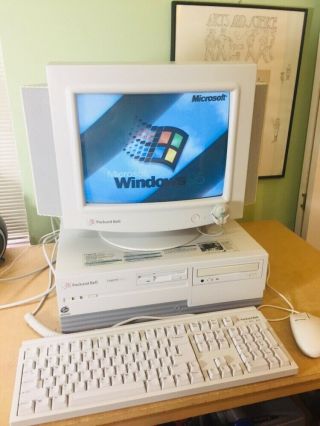 Vintage Packard Bell Legend 402cd Gaming Pc Computer Ms - Dos Windows 95