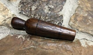 E.  E.  Montgomery Vintage Duck Call Checkered Duck Call Metal Reed Vintage Duck