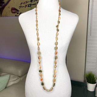 Relisted for “S” Red Abalone Shell Beaded Necklace Vintage Antique Flapper 52” 3
