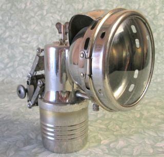 Rare Antique French Pleiduor Carbide Bicycle Lamp Vintage Bike Light Complete