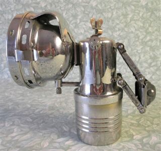 RARE Antique French PLEIDUOR CARBIDE BICYCLE LAMP Vintage Bike Light Complete 2