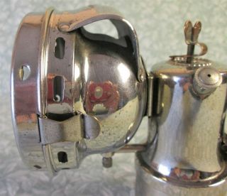 RARE Antique French PLEIDUOR CARBIDE BICYCLE LAMP Vintage Bike Light Complete 6