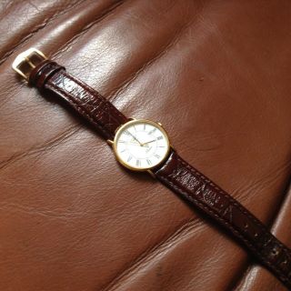Vintage Gents Gold Pated Longines Presence Date Quartz Wrist Watch 3