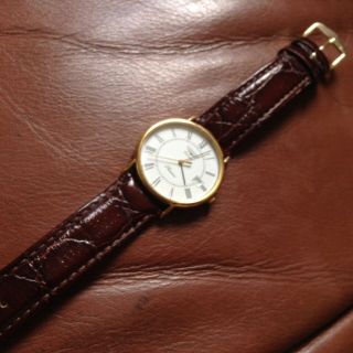 Vintage Gents Gold Pated Longines Presence Date Quartz Wrist Watch 7