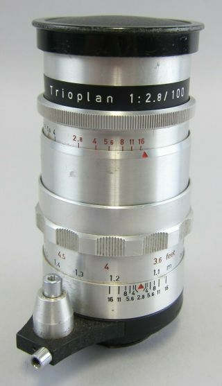 Vintage Meyer Optik Gorlitz Trioplan Camera Lens 1:2.  8/100mm 2