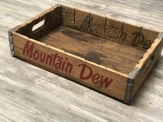 Mountain Dew Hillbilly Vintage Bottle Wood Crate
