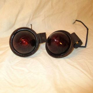 Vintage Doray Tail Lights Amber Beehive Turn Signal 1930s 1940s Set Of 2 Antique