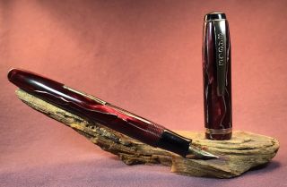 Vintage 1920 - 30’s Eagle Lever Filling Fountain Pen 14 K Full - Flex Nib - - Restored
