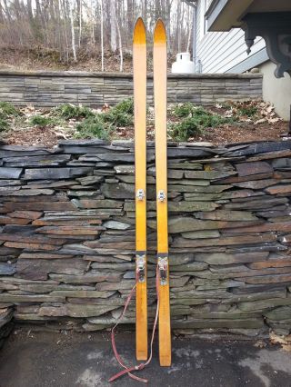 Old Skis 77 " Long Patina Finish Great To Use For Decoration