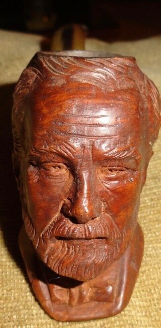 Vintage Estate Hand Carved Briar Wood Mountain Man 