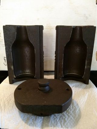 Rainier Beer Rare Cast Iron 553 Bottle Mold Sicks Rainier Brewing Co Recyclable