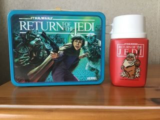 Vintage 1983 Star Wars Return Of The Jedi Lunchbox And Thermos