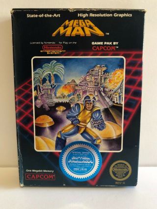 Mega Man (nintendo Entertainment System,  1987) Complete.  Rare