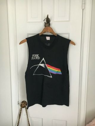 True Vintage Pink Floyd Muscle Tee Shirt Top Concert 1987 Tour Medium