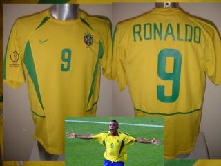 Brazil Brasil 36 " S Ronaldo Vintage Shirt Jersey Soccer 2002 Nike Football 4