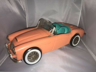 Vintage 1962 Mattel Barbie Ken Pink Convertible Austin Healey Roadster Car Irwin