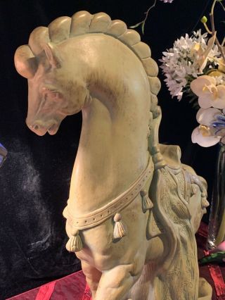 Vintage Trojan Horse Ceramic Very Large Figurine,  20”L 22 