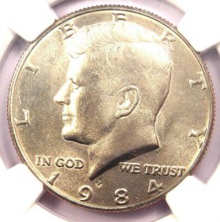 1984 - P Kennedy Half Dollar (50c Coin) - Ngc Ms67 - Rare In Ms67 - $650 Value