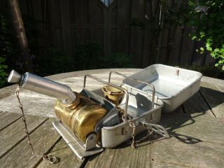 Vintage Optimus No.  8r Gasoline Backpacker Camp Stove With Mini Pump