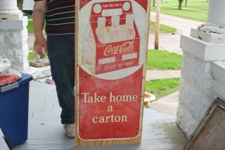 Large Vintage 1940 ' s Coca Cola Soda Pop Gas Station 53 
