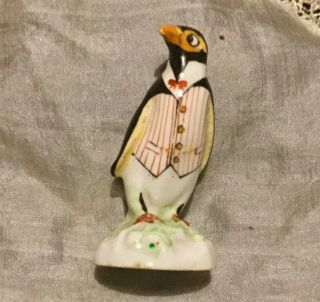Vintage Crown Staffordshire England Rare Novelty Penguin Porcelain Figurine.