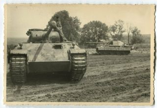 German Wwii Archive Photo: Panzer V Panther Tanks