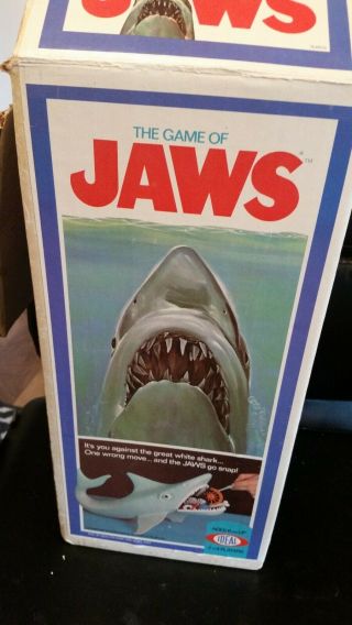 Vintage 1975 The Game Of Jaws Appears Complete W/ Box Ideal
