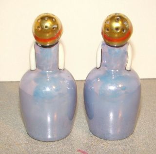 Vintage Noritake Deco Luster Ware Lusterware Lady Salt & Pepper Shakers 2