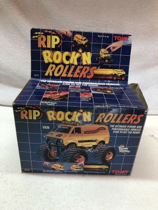 Vintage 1988 Tomy Rip Rock N Rollers Yellow 4x4 Pick - Up