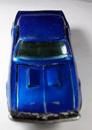 1967 HOT WHEELS REDLINE CUSTOM CAMARO BLUE CAR NO BLACK TOP GREEN INTERIOR RARE 3