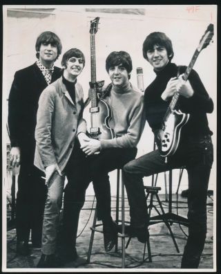 Beatles Very Rare 1964 Capitol Beatles Group Press / Publicity Photo