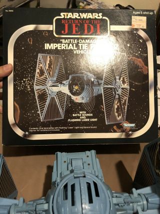 Vintage Kenner Star Wars 1983 Rotj Battle - Imperial Tie Fighter Near