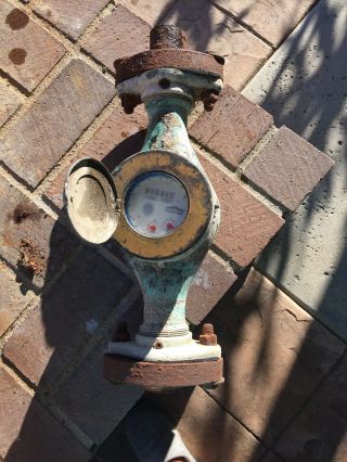 Antique Vintage Brass Water Meter