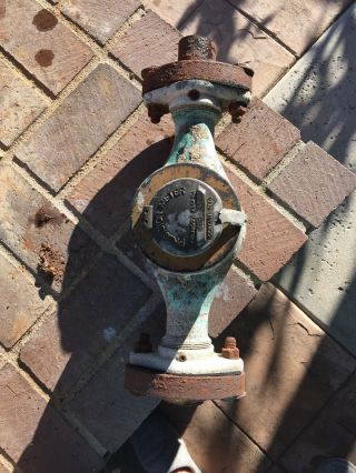 Antique Vintage Brass Water Meter 2