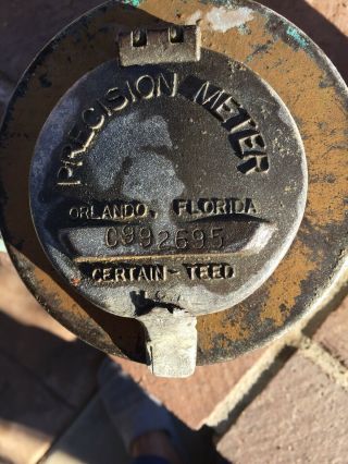 Antique Vintage Brass Water Meter 3