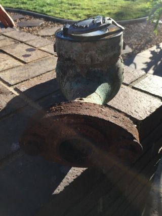 Antique Vintage Brass Water Meter 4